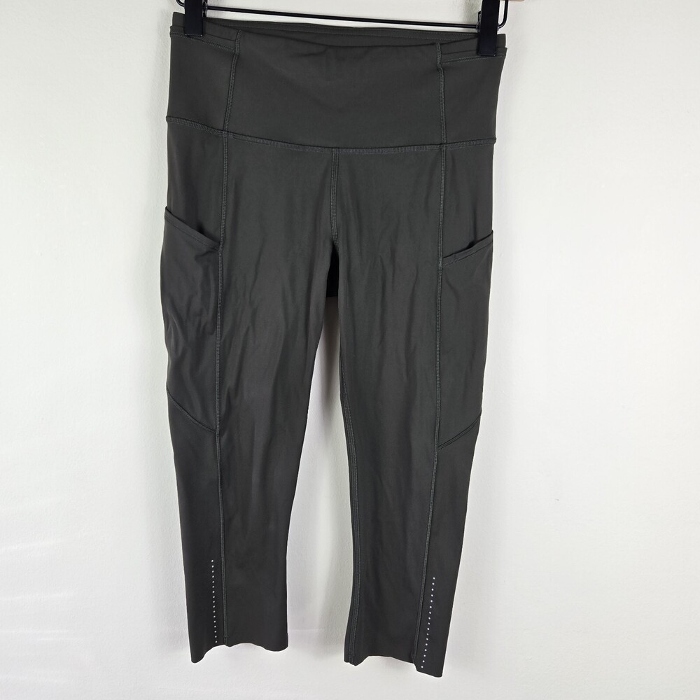 Lululemon Womens Pants 6 Green Fast Free Crop Cropped Activewear